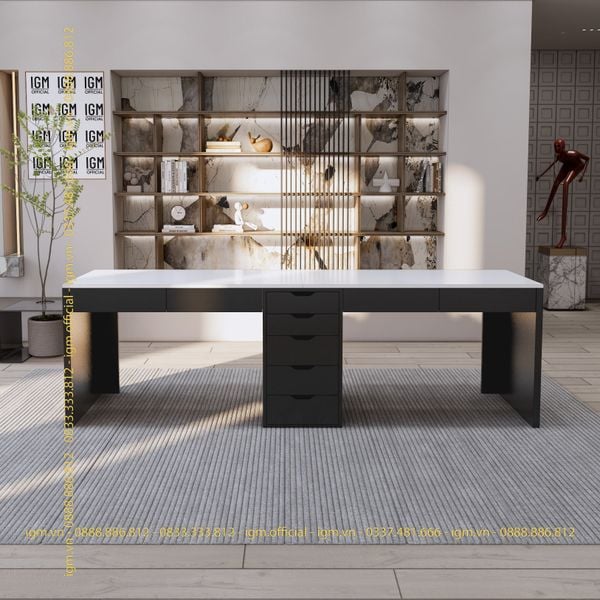 Bàn IKEA IGM 1 hộc tủ 2 chỗ ngồi rộng 60cm thiết kế hiện đại, ngăn kéo tiện lợi.