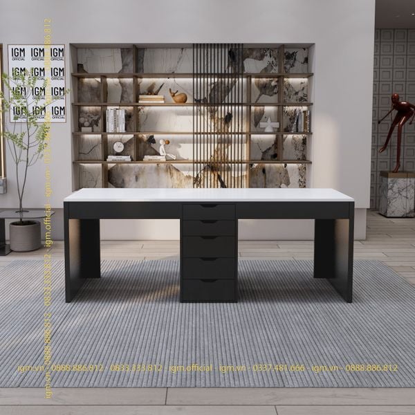 Bàn IKEA IGM 1 hộc tủ 2 chỗ ngồi rộng 60cm thiết kế hiện đại, ngăn kéo tiện lợi.