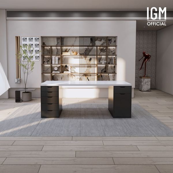 Bàn IKEA IGM 2 hộc tủ rộng 70cm 1 tủ 5 ngăn kéo - 1 tủ 1 ngăn kéo 1 cánh.