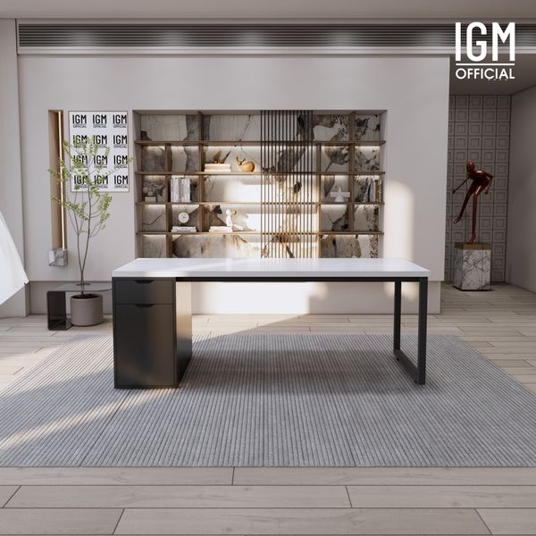 Bàn IKEA IGM 1 hộc tủ loại 1 ngăn kéo 1 cánh rộng 70cm chất liệu gỗ MDF phủ Melamine.