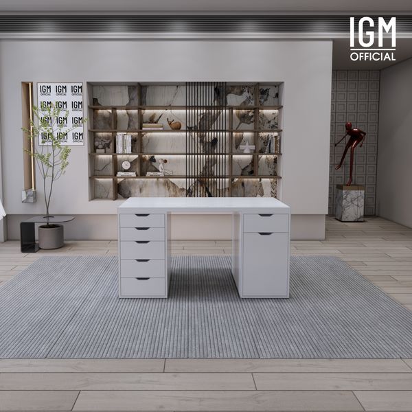 Bàn IKEA IGM 2 hộc tủ rộng 70cm 1 tủ 5 ngăn kéo - 1 tủ 1 ngăn kéo 1 cánh.