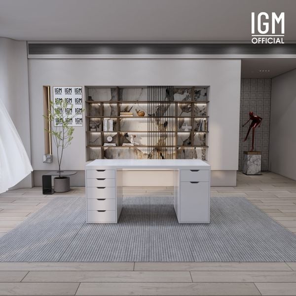 Bàn IKEA IGM 2 hộc tủ rộng 70cm 1 tủ 5 ngăn kéo - 1 tủ 1 ngăn kéo 1 cánh.