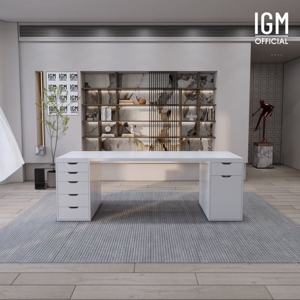 Bàn IKEA IGM 2 hộc tủ rộng 70cm 1 tủ 5 ngăn kéo - 1 tủ 1 ngăn kéo 1 cánh.