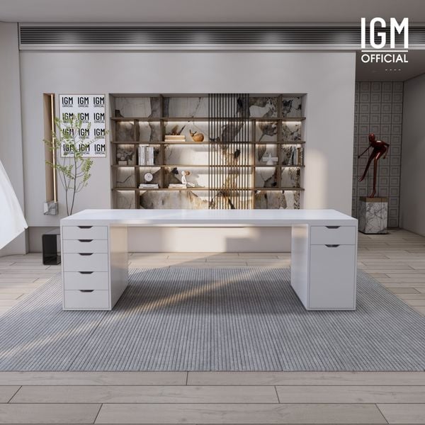 Bàn IKEA IGM 2 hộc tủ rộng 70cm 1 tủ 5 ngăn kéo - 1 tủ 1 ngăn kéo 1 cánh.