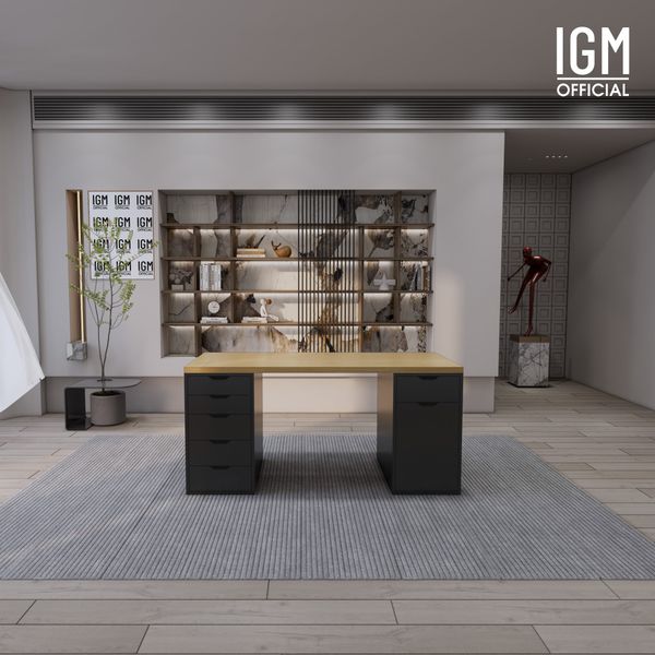 Bàn IKEA IGM 2 hộc tủ rộng 70cm 1 tủ 5 ngăn kéo - 1 tủ 1 ngăn kéo 1 cánh.