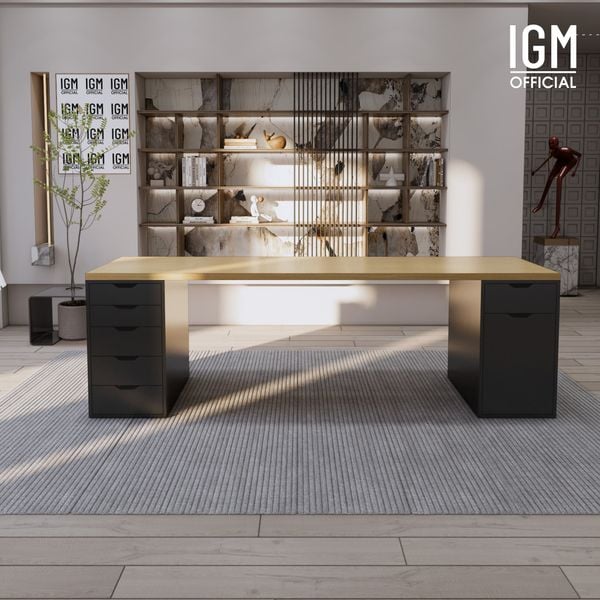 Bàn IKEA IGM 2 hộc tủ rộng 70cm 1 tủ 5 ngăn kéo - 1 tủ 1 ngăn kéo 1 cánh.