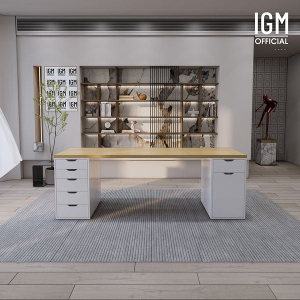 Bàn IKEA IGM 2 hộc tủ rộng 70cm 1 tủ 5 ngăn kéo - 1 tủ 1 ngăn kéo 1 cánh.