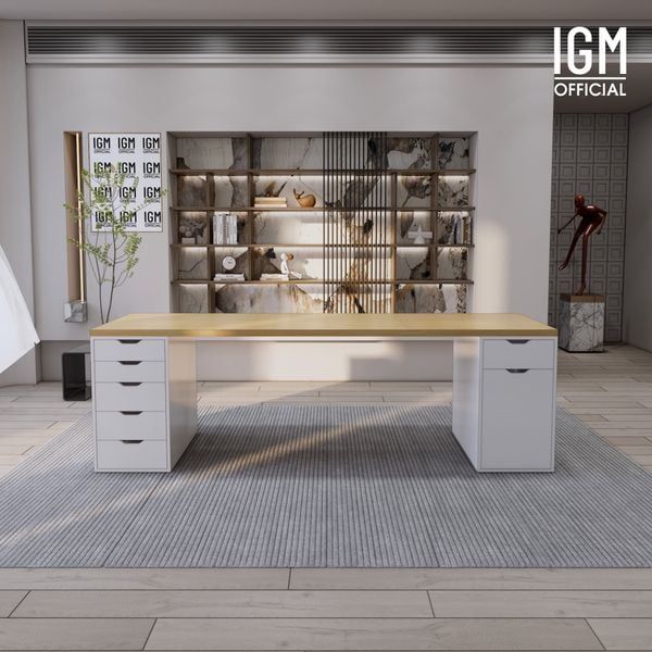 Bàn IKEA IGM 2 hộc tủ rộng 70cm 1 tủ 5 ngăn kéo - 1 tủ 1 ngăn kéo 1 cánh.