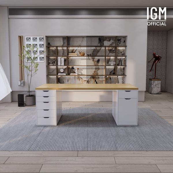 Bàn IKEA IGM 2 hộc tủ rộng 70cm 1 tủ 5 ngăn kéo - 1 tủ 1 ngăn kéo 1 cánh.