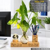  Kệ bút kèm lọ thủy tinh và quả cầu phale 