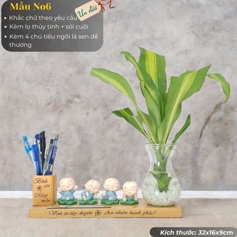  Kệ Bút kèm bình thủy tinh Mẫu NO6 