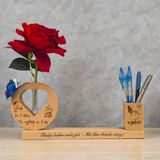  Kệ bút kèm sét tượng Tự Tại mẫu M3TT 