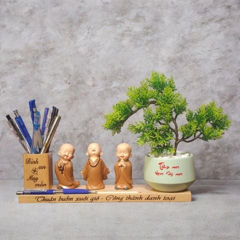  Kệ bút kèm chậu cây mẫu CAY4 