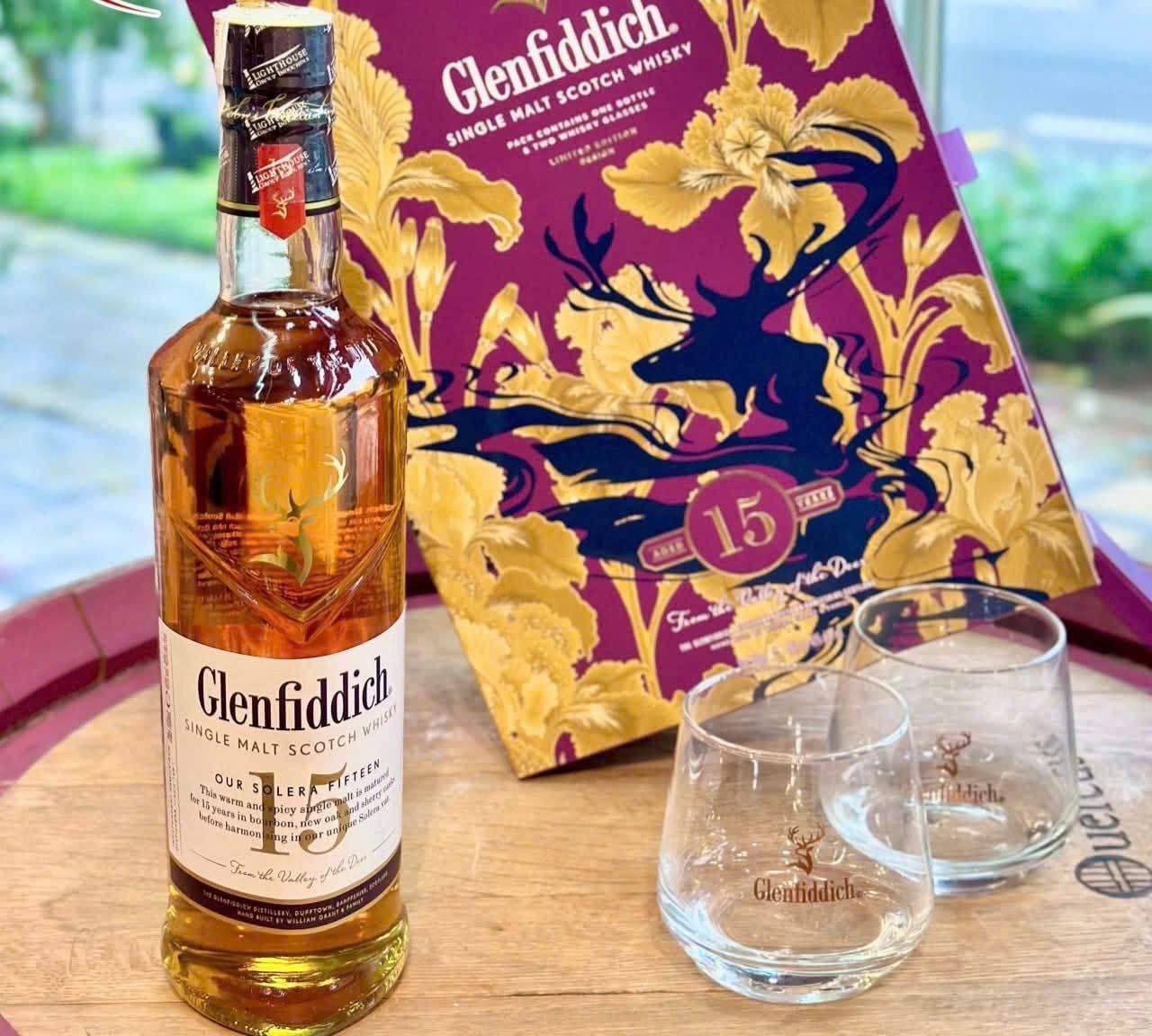  Rượu Glenfiddich 15 Year Old Solera Hộp Quà Tết 2026 