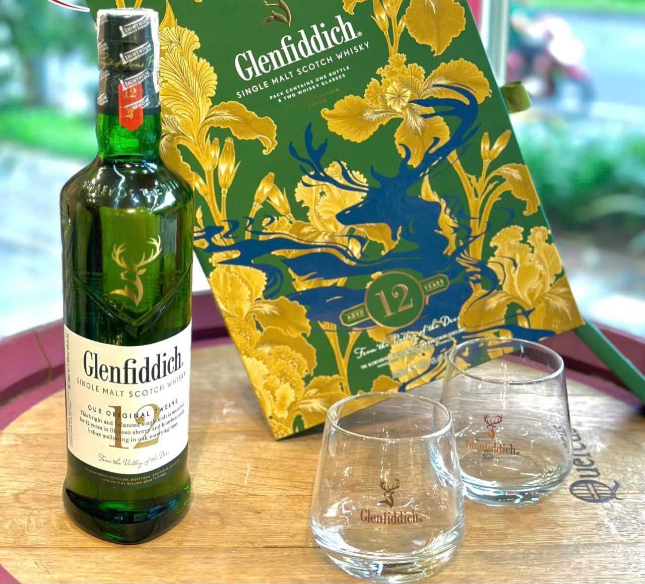  Rượu Glenfiddich 12 Year Old Hộp Quà Tết 2026 