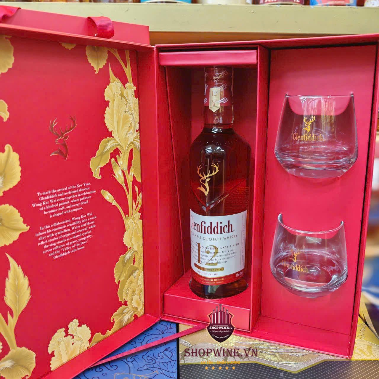  Rượu Glenfiddich 12 Amontillado Sherry Cask Hộp Quà Tết 2026 