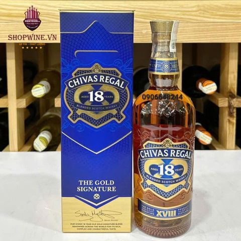  RƯỢU CHIVAS REGAL 18 NĂM MẪU MỚI CHÍNH HÃNG 