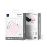  Pin Dự Phòng Wiwu Sugar Plus 20.000 mAh Tích Hợp Sẵn Cáp USB-C iPhone Màn Hình LED Hỗ Trợ Sạc Nhanh PD/QC 22.5W Chính Hãng 