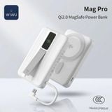  Pin Dự Phòng Không Dây WiWU Mag Pro LP005FX 10.000mAh | Sạc Từ Tính 15W | Cáp Type-C Tích Hợp | PD 22.5W | Màn Hình LED 