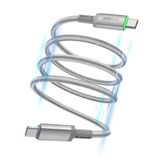  Cáp Sạc Nhanh 100W WIWU Maglink Wi-C084 Từ Tính Không Rối USB-C IP PD QC Truyền Data Dữ Liệu Bọc Dù Đèn Led 