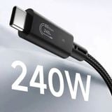 Cáp Thunderbolt 5 WiWU C102 Sạc Nhanh 240W Truyền Dữ Liệu 120Gbps Xuất Màn Hình 8K 16K Dài 1.8m 