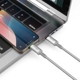  Cáp Sạc Nhanh 100W WIWU Maglink Wi-C084 Từ Tính Không Rối USB-C IP PD QC Truyền Data Dữ Liệu Bọc Dù Đèn Led 