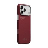  Ốp PITAKA Harvard Crimson Bản Hở Viền Có Nút Control – Siêu Phẩm Từ Sợi Aramid Dệt cho iPhone 16 Pro Max | 17 Pro | 17 Pro Max 