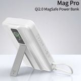  Pin Dự Phòng Không Dây WiWU Mag Pro LP005FX 10.000mAh | Sạc Từ Tính 15W | Cáp Type-C Tích Hợp | PD 22.5W | Màn Hình LED 