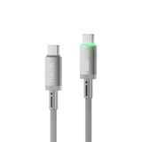  Cáp Sạc Nhanh 100W WIWU Maglink Wi-C084 Từ Tính Không Rối USB-C IP PD QC Truyền Data Dữ Liệu Bọc Dù Đèn Led 