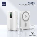  Pin Dự Phòng Không Dây WiWU Mag Pro LP005FX 10.000mAh | Sạc Từ Tính 15W | Cáp Type-C Tích Hợp | PD 22.5W | Màn Hình LED 