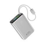  Pin Dự Phòng 20000mAh Wiwu Power Plus Wi-P092 Sẵn Cáp Sạc Nhanh PD 22,5W USB-C iPhone 