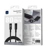  Cáp Thunderbolt 5 WiWU C102 Sạc Nhanh 240W Truyền Dữ Liệu 120Gbps Xuất Màn Hình 8K 16K Dài 1.8m 