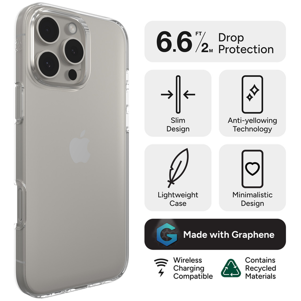  Ốp Lưng Zagg Trong Suốt Crystal Pro Chống Sốc Bảo Vệ Đạt Chuẩn Cao Cấp Chính Hãng cho iPhone 15 Pro| 15 Pro Max| 16 Pro| 16 Pro Max 
