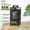  Bộ Sạc Nhanh SHARGE PD 2.0 65W GAN | Tích Hợp Dây Type-C Cáp Thu Gọn Độ Dài 70cm | Thiết Kế Trong Suốt Chính Hãng 