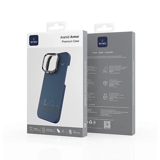  Ốp Lưng WiWu ARAMID SALING Kevlar DCC-209 Sợi Aramid Siêu Bền Khung Camera Bảo Vệ Kiêm Giá Đỡ Tiện Lợi Cao Cấp Chính Hãng cho iP 16 Pro Max 
