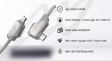  Cáp AULUMU M07 Steady Aluminum – C to C Sạc Nhanh 240W| Data 10Gbps| 4K@60Hz| Đầu Nhôm Nguyên Khối Dài 2m Chính Hãng 