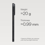  Ốp PITAKA Black Hở Viền Có Nút Control – Siêu Phẩm Từ Sợi Aramid Dệt cho iPhone 16| 17 Series 