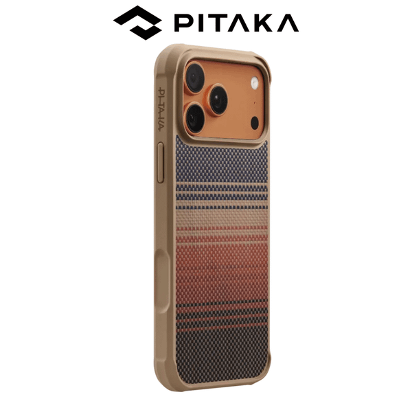  Ốp Lưng Pitaka Sunset ProGuard Case Bản Full Viền Có Nút Control – Siêu Phẩm Từ Sợi Aramid Dệt cho iP 17 Pro Max| 17 Pro 