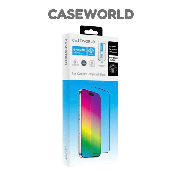  Cường Lực Caseworld 0.33mm Eye safe Lọc Ánh Sáng Xanh Bảo Vệ Mắt KIT Chính Hãng cho iPhone 17Pro Max | 17Pro | 16 Series 