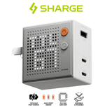  Củ Sạc Nhanh Sharge Mini Pixel GaN Charger 67W Chuẩn PD | 3 Cổng Sạc | Màn Hình Ma Trận Pixel Chính Hãng 