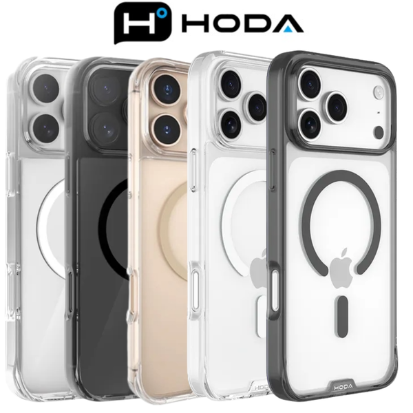  Ốp Lưng Hoda Crystal Pro Magsafe Chống Sốc Bảo Vệ Đạt Chuẩn Tích Hợp Sạc Không Dây Chính Hãng cho iPhone 17| 16| 15 Series 