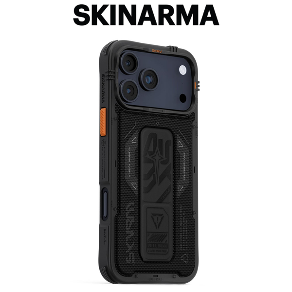  Ốp Lưng SKINARMA PHANTOM BLACK Mag-Charge Grip-Stand Chính Hãng cho iPhone 17 Pro Max| 17 Pro 