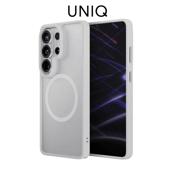  Ốp UNIQ Veren Frosted Shield Nhám Chống Bám Bẩn Viền TPU Dẻo Chồng Sốc Tích Hợp Sạc Từ Tính Chính Hãng cho S26Ultra 