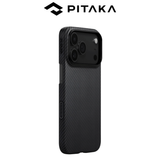  Ốp PITAKA Black Hở Viền Có Nút Control – Siêu Phẩm Từ Sợi Aramid Dệt cho iPhone 16| 17 Series 