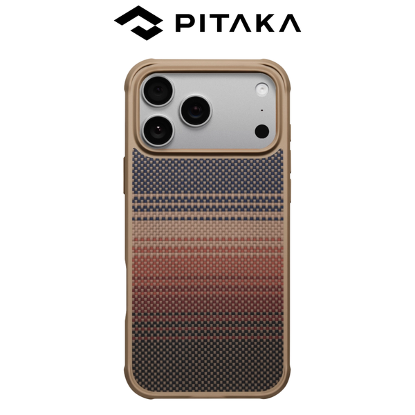  Ốp Lưng Pitaka Sunset ProGuard Case Bản Full Viền Có Nút Control – Siêu Phẩm Từ Sợi Aramid Dệt cho iP 17 Pro Max| 17 Pro 