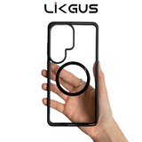  [S26Ultra] Ốp Likgus Viền Đen TPU Dẻo Chống Sốc Lưng Trong Chống Ố Vàng Tích Hợp Sạc Từ Tính Chính Hãng 