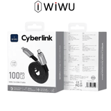  Cáp Sạc Từ Tính WiWU Cyberlink 100W Wi-C078 - Nam Châm Tự Quấn Chống Rối, Dây Dù Siêu Bền, Hỗ Trợ Sạc Nhanh PD QC Chính Hãng 