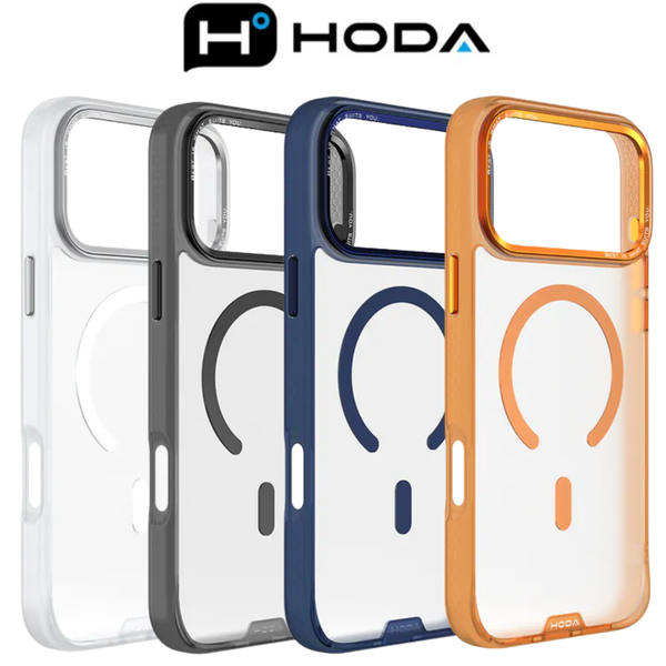  Ốp Lưng Hoda Rough Magasafe Chống Sốc Đạt Chuẩn Nhám Chống Bám Vân Tay Tích Hợp Sạc Không Dây Chính Hãng cho iPhone 16 Pro| 16 Pro Max| iPhone 17 Pro| iPhone 17 Pro Max 