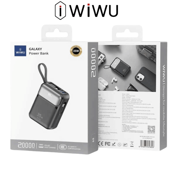  Pin Sạc Dự Phòng WiWU Galaxy Pro Wi-P036 – 20.000mAh Sạc nhanh PD 35W Chính Hãng 