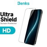  Cường Lực Benks Ultra Shield HD Trong Suốt 2.5D Có Khung Trợ Dán Chính Hãng cho iPhone 17 Pro Max 